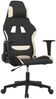 vidaXL Gaming-Stuhl mit Massagefunktion Schwarz und Creme Stoff 345491 Bild 2