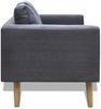 vidaXL Sofa 2-Sitzer Stoff Dunkelgrau 242220 Bild 3
