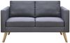 vidaXL Sofa 2-Sitzer Stoff Dunkelgrau 242220 Bild 4