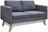 vidaXL Sofa 2-Sitzer Stoff Dunkelgrau 242220 Bild 2
