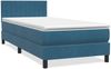 vidaXL Boxspringbett mit Matratze & LED Dunkelblau 80x220 cm Samt 3317101 Bild 3