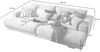 KAWOLA Big Sofa MADELINE Stoff cognac 85 x 170 x 290 cm Bild 5