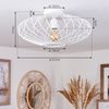 hofstein Deckenleuchte »Pieris« runde Deckenlampe aus Metall in Weiß, ohne Leuchtmittel, Retro-Leuchte mit Lichteffekt durch Gitter-Optik, Ø41cm, E27 Bild 5