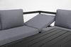 KETTLER OCEAN Casual Dining Eckset mit Tisch 112 x 112 cm und Bank anthrazit/grau Aluminium/Polyester 223 x 200 x 89 Bild 5
