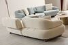 Sitzgruppe/Sofa Set - Wohnzimmergarnitur "Redbud" 3+2+1 + Hocker-Beige/Blau Bild 5