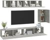 6-tlg. TV-Schrank-Set Betongrau Holzwerkstoff [3114617] Bild 3