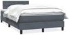vidaXL Boxspringbett mit Matratze Dunkelgrau 120x220 cm Samt 3316636 Bild 2