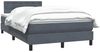 vidaXL Boxspringbett mit Matratze Dunkelgrau 120x220 cm Samt 3316636 Bild 3