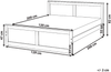 Bett mit Lattenrost DAUPHIN Kiefernholz Hellbraun 120 x 200 cm Bild 2