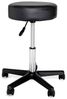 dibea MH00556 Drehhocker aus Kunstleder Rollhocker Praxishocker Büro-Hocker höhenverstellbar mit Rollen Schwarz Bild 4