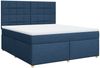 vidaXL Boxspringbett mit Matratze Blau 180x200 cm Stoff 3293665 Bild 3