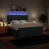 vidaXL Boxspringbett mit Matratze Blau 180x200 cm Stoff 3293665 Bild 5