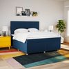 vidaXL Boxspringbett mit Matratze Blau 180x200 cm Stoff 3293665 Bild 4