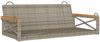 vidaXL Hängebank Grau 109x62x40 cm Poly Rattan 368153 Bild 2