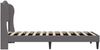 vidaXL Bettrahmen mit Kopfteil Grau 100x200 cm Kunstleder 42027843 Bild 5