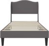 vidaXL Bettrahmen mit Kopfteil Grau 100x200 cm Kunstleder 42027843 Bild 4