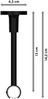 Gardinenstangen-Set Sonette Elanto 320 cm (geteilt in 2 x 160 cm), 1-läufig, 20 mm Ø Schwarz Bild 2