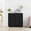 vidaXL Sideboard Schwarz Eichen-Optik 80 x 40 x 75 cm Holzwerkstoff 862133 Bild 4