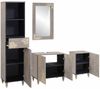 vidaXL Badezimmerschrank-Set Wandmontiert 4 pcs Grau Massivholz Mango 3310155 Bild 2