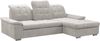 WERK2 Ecksofa Carmen, mit Bettfunktion & Bettkasten, optional Sitztiefenverstellung, mit Sitztiefenverstellung, Luxus-Microfaser Chenille, Creme Bild 4
