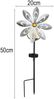 2er Set Solar Gartenstecker Windspiel mit Erdspieß in Silber-Grau, Höhe 50cm Bild 3