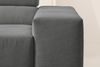 KAWOLA Sofa NEVADA Ecksofa Feincord anthrazit mit motorischem Sitzvorzug Recamiere links 70 x 215 x 319 cm Bild 4