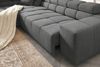 KAWOLA Sofa NEVADA Ecksofa Feincord anthrazit mit motorischem Sitzvorzug Recamiere links 70 x 215 x 319 cm Bild 2