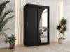 Kleiderschrank Waluri 120 cm (Farbe: Schwarz, mit zwei Schubladen) Bild 2