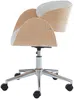 Vente-unique - Bürostuhl höhenverstellbar - Kunstleder & Metall - Eichefarben & Weiß - JELSA Bild 4