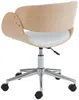 Vente-unique - Bürostuhl höhenverstellbar - Kunstleder & Metall - Eichefarben & Weiß - JELSA Bild 5