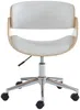 Vente-unique - Bürostuhl höhenverstellbar - Kunstleder & Metall - Eichefarben & Weiß - JELSA Bild 2