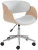 Vente-unique - Bürostuhl höhenverstellbar - Kunstleder & Metall - Eichefarben & Weiß - JELSA Bild 3