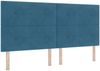 vidaXL Boxspringbett mit Matratze Dunkelblau 200 x 200 cm Samt 3344538 Bild 5