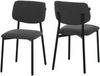 RAVINO Designerstuhl A21– 4er Set Esszimmerstuhl gepolstert mit Stoffbezug, moderner Küchenstuhl mit Rückenlehne, Stuhl, belastbar bis 110 kg– Grau Bild 3