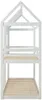 Vente-unique - LIDOVARA Bett Holz, PlatteHolz, Platte Weiß - B 97 cm x H 231 cm x L 196,5 cm Bild 4