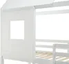 Vente-unique - LIDOVARA Bett Holz, PlatteHolz, Platte Weiß - B 97 cm x H 231 cm x L 196,5 cm Bild 5