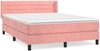 vidaXL Boxspringbett mit Matratze Rosa 140x200 cm Samt 3131026 Bild 2