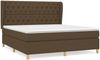 Boxspringbett mit Matratze Stoff Dunkelbraun 160x200 cm, Härtegrad: H2 [3128776] Bild 2