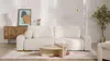 Vente-unique - DAVISO Sofa Stoff Beige - B 105 cm x H 87 cm x L 257 cm Bild 1