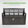 Bestlivings Gartenbank inkl. Stauraum 280L, 130 x 60 x 85 cm, Kunststoff, robust, UV- und Wetterbeständig Bild 4