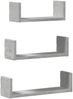 vidaXL Wandregal 3 Stk. Betongrau Holzwerkstoff 853311 Bild 2