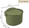 Behälter für Küchenabfälle, formschöner Komposteimer, Biomüll-Eimer, olive Bild 3