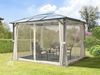 TOOLPORT Gartenpavillon 3x3,65 m Polycarbonat Dach ca. 6 mm - Hardtop Pavillon mit 4 Seitenteilen und Moskitonetzen in crème Bild 4