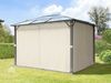 TOOLPORT Gartenpavillon 3x3,65 m Polycarbonat Dach ca. 6 mm - Hardtop Pavillon mit 4 Seitenteilen und Moskitonetzen in crème Bild 3