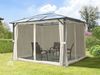 TOOLPORT Gartenpavillon 3x3,65 m Polycarbonat Dach ca. 6 mm - Hardtop Pavillon mit 4 Seitenteilen und Moskitonetzen in crème Bild 2