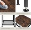 tectake 800916 Beistelltisch aus Holz und Metall, Industrie-Design, Couchtisch mit 3 Ebenen, Davon 2 Gitterablagen, schwarzes Metallgestell (Dunkelbraun | Nr. 404204) Bild 4