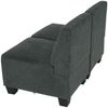 Modular 2-Sitzer Sofa Couch Lyon, Stoff/Textil ~ anthrazit-grau, ohne Armlehnen Bild 4