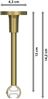Innenlauf-Gardinenstangen-Set Sonette Santo 600 cm (geteilt in 3 x 200 cm), 1-läufig, 20 mm Ø Messing-Optik Bild 2