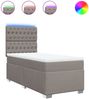 vidaXL Boxspringbett mit Matratze Taupe 90x200 cm Stoff 3292682 Bild 2