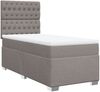 vidaXL Boxspringbett mit Matratze Taupe 90x200 cm Stoff 3292682 Bild 3